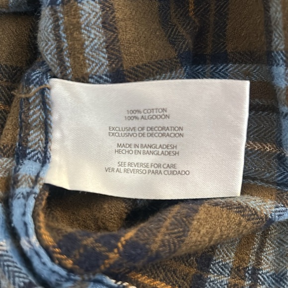 Eddie Bauer Men's Plaid Blue & Brown Long Sleeve Button Down Classic Shirt XXL - Picture 6 of 6